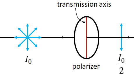 unpolarized to polarized light