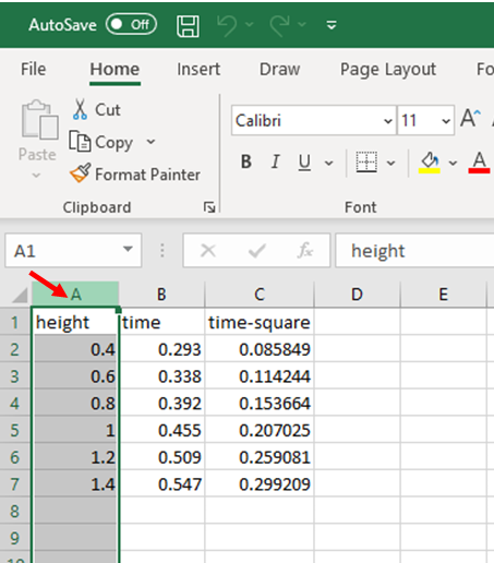 excel-select-columnA